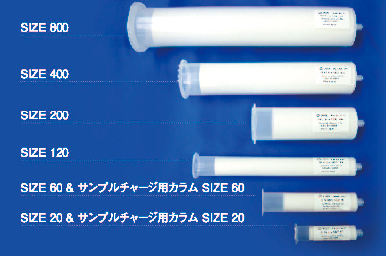 各製品サイズを示した写真